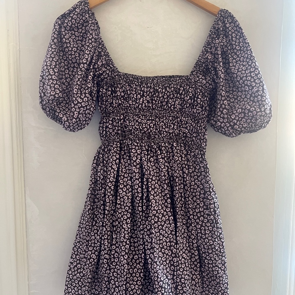 Matteau Shirred Floral Mini dress